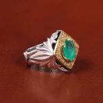 انگشتر زمرد مردانه کد 20723