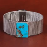 دستبند فیروزه مردانه کد 20728