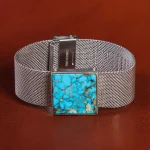 دستبند فیروزه مردانه کد 20769