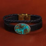 دستبند چرم فیروزه کد 20771