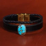 دستبند چرم فیروزه کد 20774