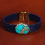 دستبند چرم فیروزه کد 20788