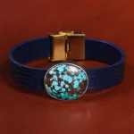 دستبند چرم فیروزه کد 20790