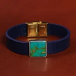 دستبند چرم فیروزه کد 20791