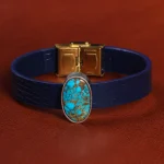 دستبند چرم فیروزه کد 20793
