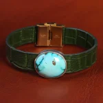 دستبند چرم فیروزه کد 20801
