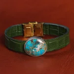 دستبند چرم فیروزه کد 20799