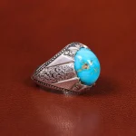 انگشتر فیروزه شجری مردانه کد 20832