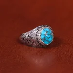 انگشتر فیروزه شجری مردانه کد 20844