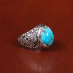 انگشتر فیروزه شجری مردانه کد 20848