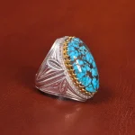 انگشتر فیروزه شجری مردانه کد 20850