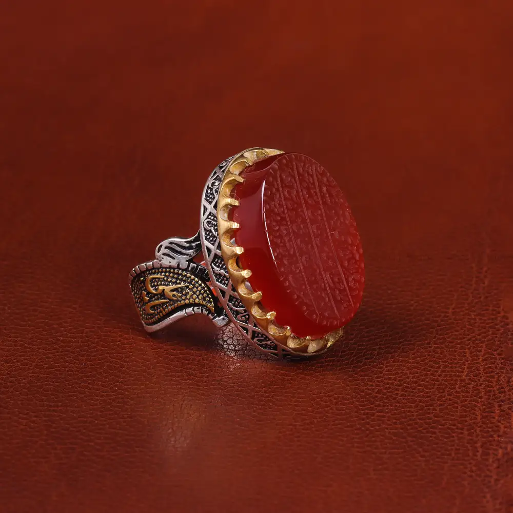 انگشتر عقیق یمن مردانه کد 20858