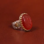 انگشتر عقیق یمن مردانه کد 20859