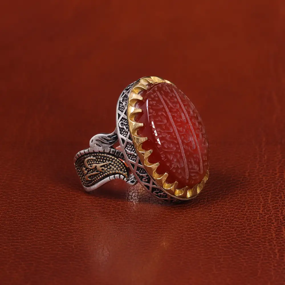 انگشتر عقیق یمن مردانه کد 20860