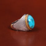 انگشتر فیروزه شجری مردانه کد 20875