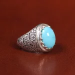 انگشتر فيروزه عجمی مردانه کد 20876