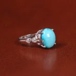 انگشتر فیروزه عجمی زنانه کد 20922