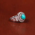 انگشتر فیروزه عجمی زنانه کد 20927