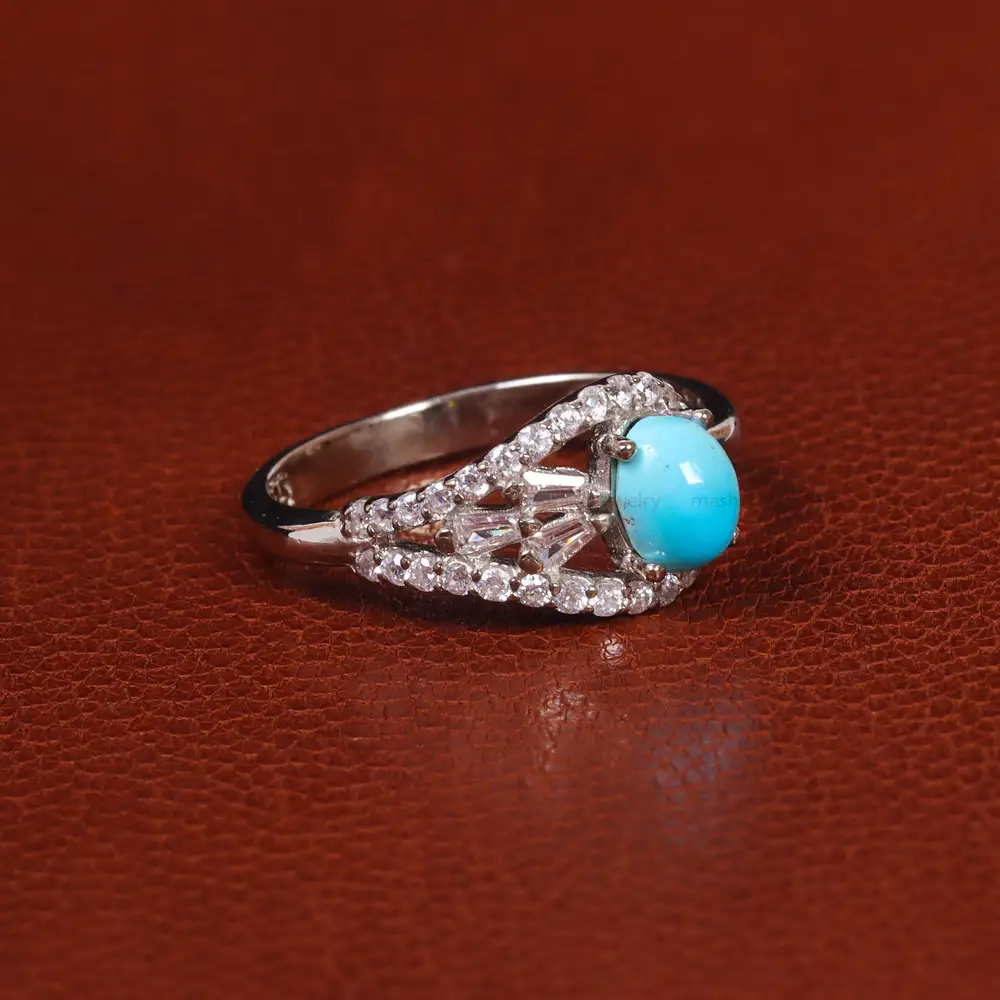 انگشتر فیروزه عجمی زنانه کد 20932