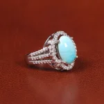 انگشتر فیروزه عجمی زنانه کد 20933