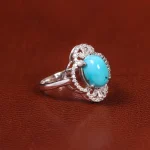 انگشتر فیروزه عجمی زنانه کد 20962