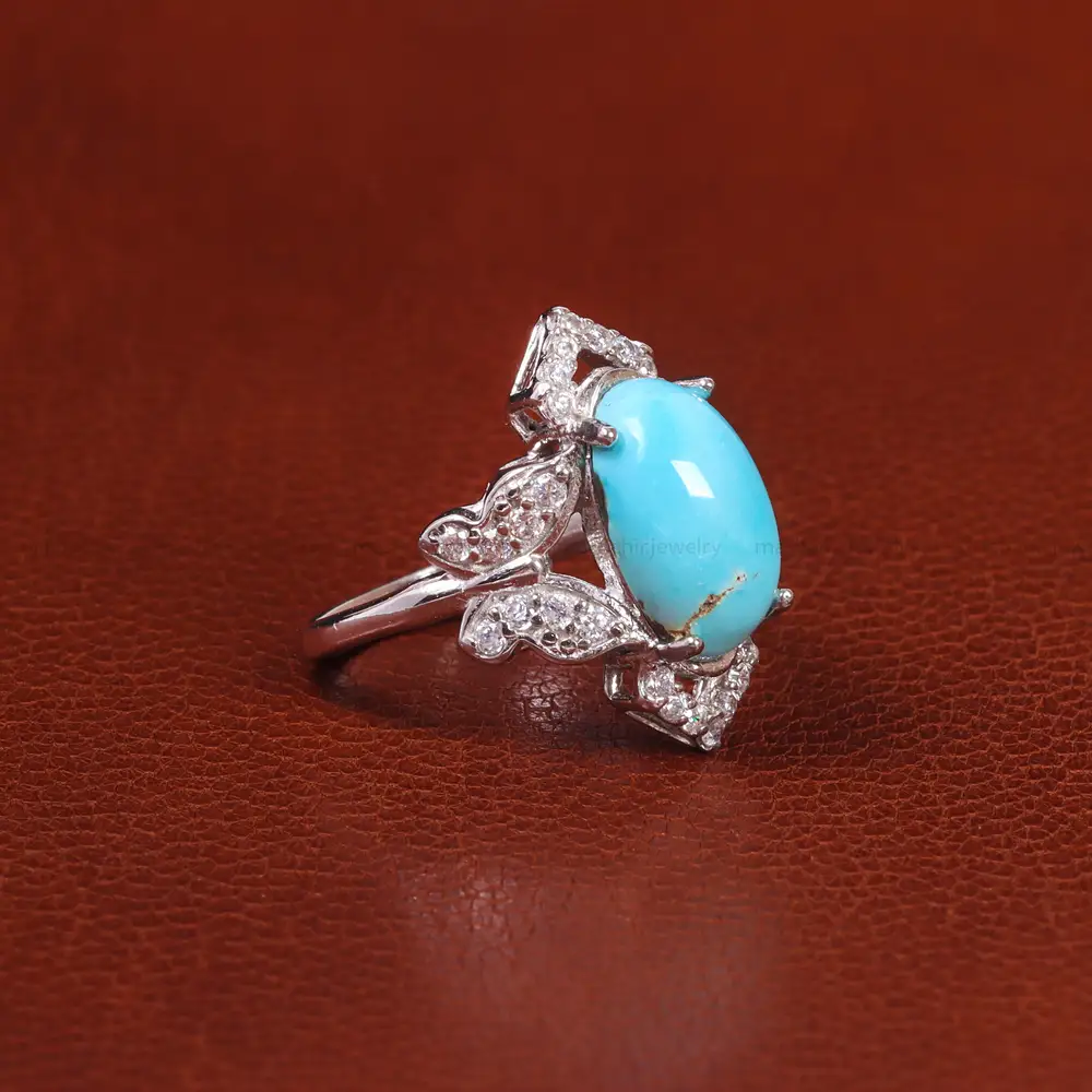 انگشتر فیروزه عجمی زنانه کد 20967