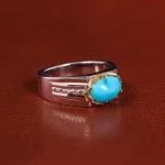 انگشتر فيروزه عجمی مردانه کد 20982