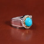 انگشتر فيروزه عجمی مردانه کد 20985