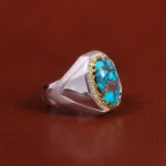 انگشتر فیروزه شجری مردانه کد 20991