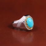 انگشتر فيروزه عجمی مردانه کد 20993