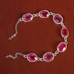 دستبند یاقوت سرخ زنانه کد 20998