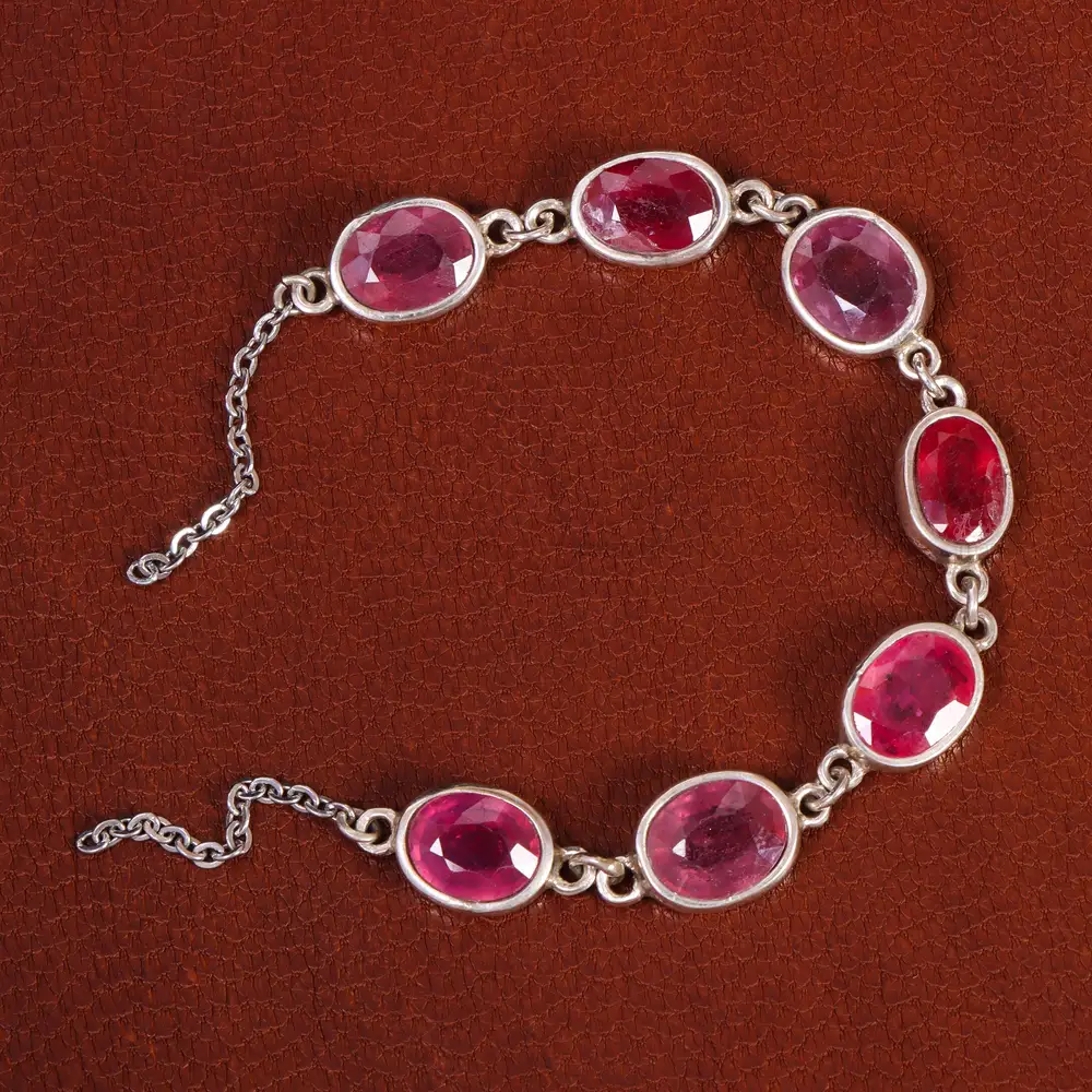 دستبند یاقوت سرخ زنانه کد 20998