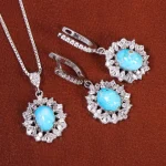 نیم ست فیروزه زنانه کد 21041