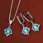 نیم ست فیروزه زنانه کد 21042