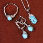 نیم ست فیروزه زنانه کد 21046