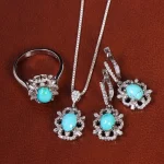 نیم ست فیروزه زنانه کد 21047