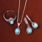 نیم ست فیروزه زنانه کد 21049