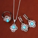 نیم ست فیروزه زنانه کد 21051