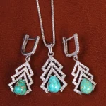 نیم ست فیروزه زنانه کد 21056