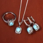 نیم ست فیروزه زنانه کد 21064