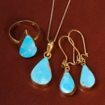 نیم ست فیروزه زنانه کد 21066