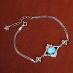 دستبند فیروزه زنانه کد 21070