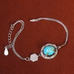 دستبند فیروزه زنانه کد 21071