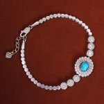 دستبند فیروزه زنانه کد 21086