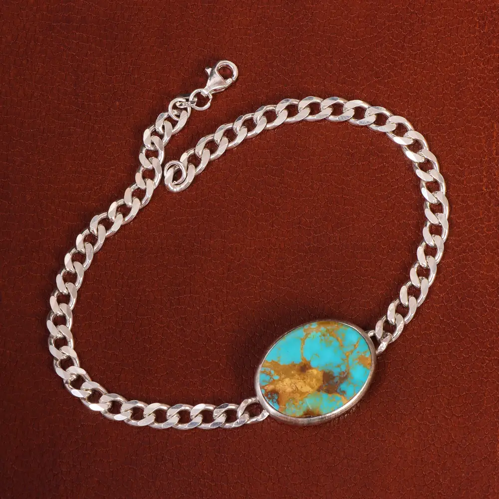 دستبند فیروزه زنانه کد 21094