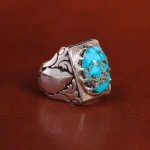 انگشتر فیروزه شجری مردانه کد 21098