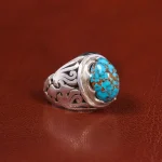 انگشتر فیروزه شجری مردانه کد 21104