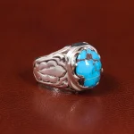 انگشتر فیروزه شجری مردانه کد 21115