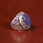 انگشتر عقیق سوسنی مردانه کد 21120