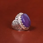 انگشتر عقیق سوسنی مردانه کد 21126